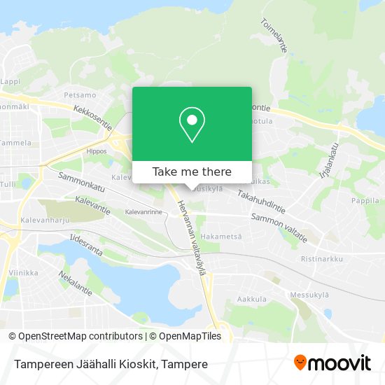 Tampereen Jäähalli Kioskit map