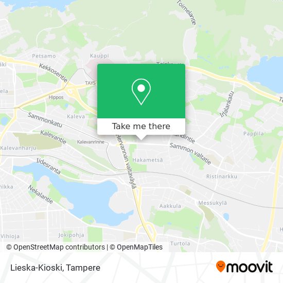 How to get to Lieska-Kioski in Tampere by Bus, Light Rail or Train?