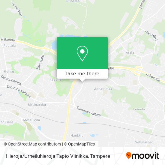 Hieroja / Urheiluhieroja Tapio Viinikka map