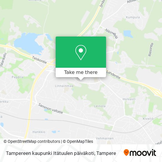 Tampereen kaupunki Itätuulen päiväkoti map