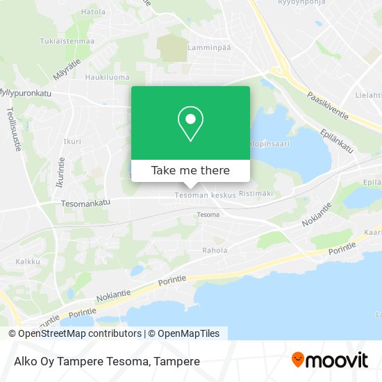 Alko Oy Tampere Tesoma map