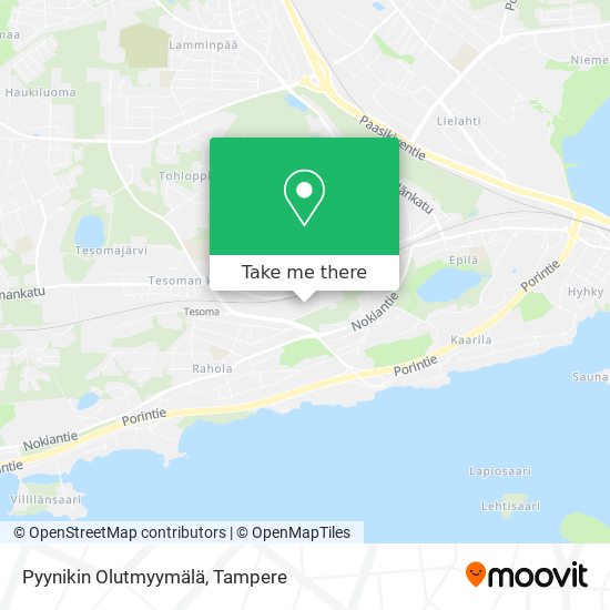 Pyynikin Olutmyymälä map