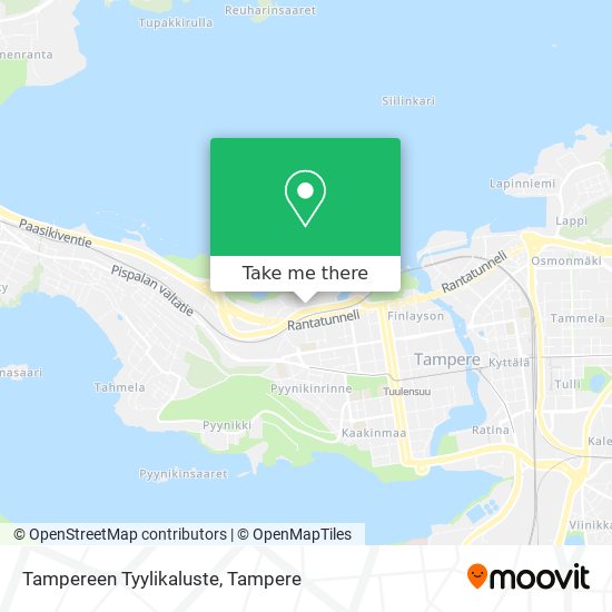 Tampereen Tyylikaluste map