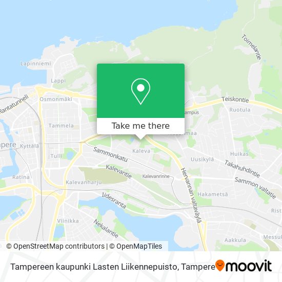 Tampereen kaupunki Lasten Liikennepuisto map
