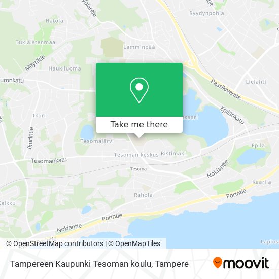 Tampereen Kaupunki Tesoman koulu map