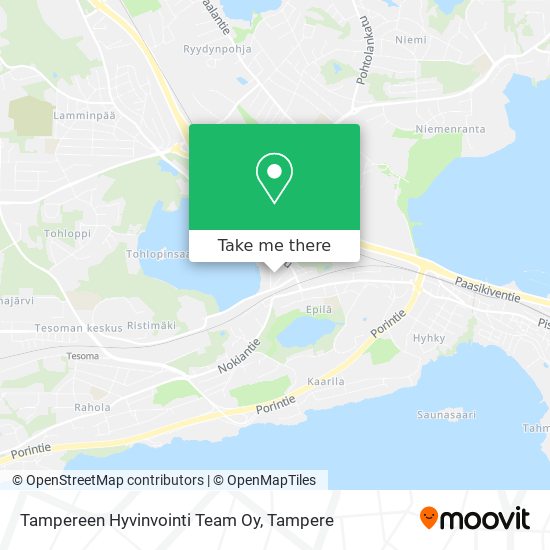Tampereen Hyvinvointi Team Oy map