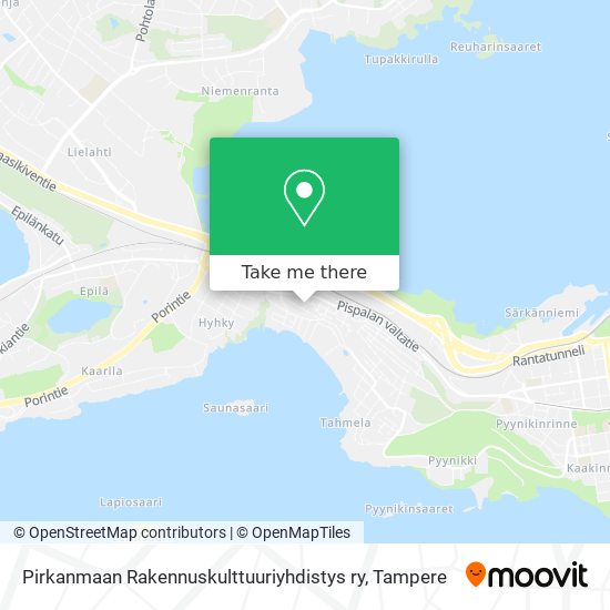Pirkanmaan Rakennuskulttuuriyhdistys ry map