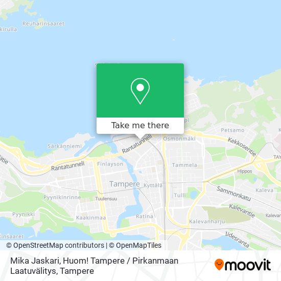 Mika Jaskari, Huom! Tampere / Pirkanmaan Laatuvälitys map