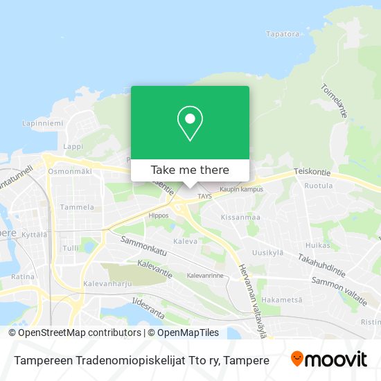 Tampereen Tradenomiopiskelijat Tto ry map