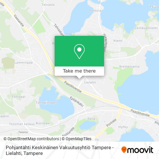 Pohjantähti Keskinäinen Vakuutusyhtiö Tampere - Lielahti map