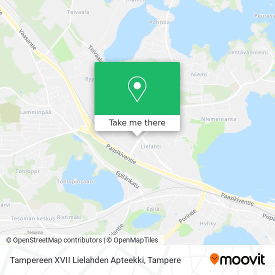 Tampereen XVII Lielahden Apteekki map