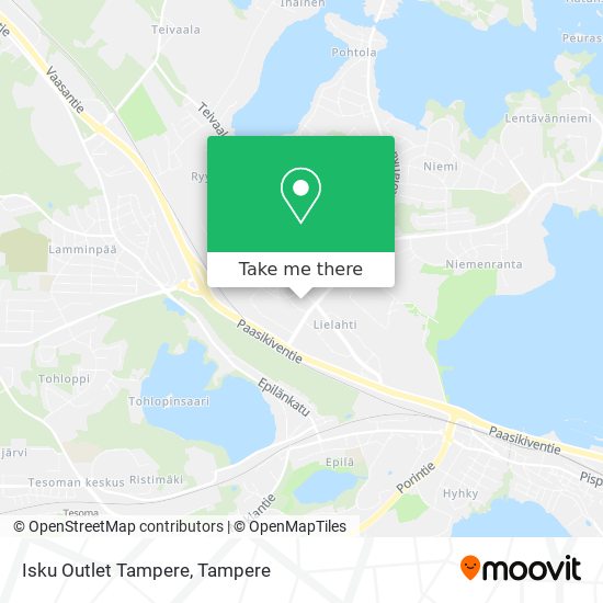 Isku Outlet Tampere map