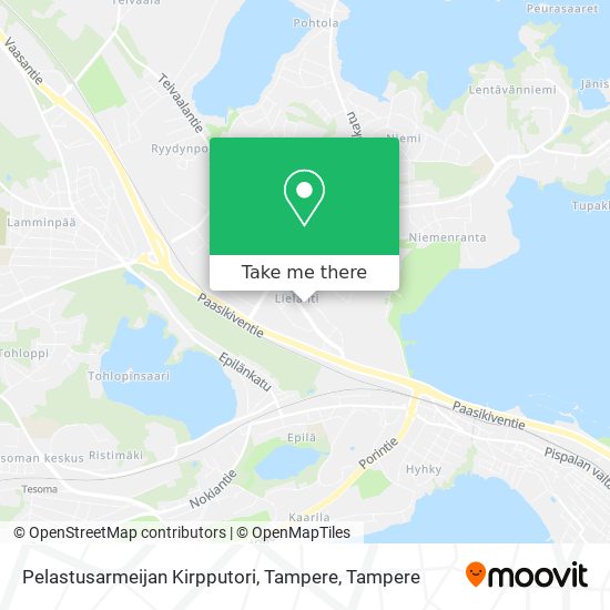 Pelastusarmeijan Kirpputori, Tampere map