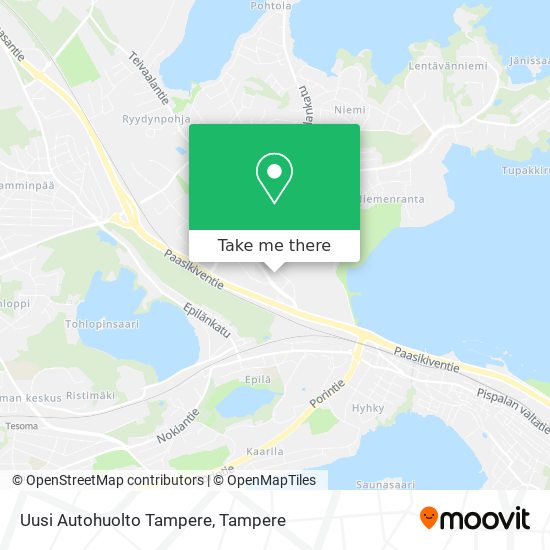 Uusi Autohuolto Tampere map