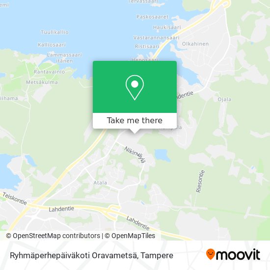 Ryhmäperhepäiväkoti Oravametsä map