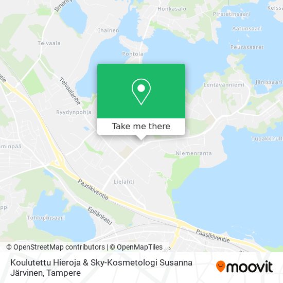 Koulutettu Hieroja & Sky-Kosmetologi Susanna Järvinen map