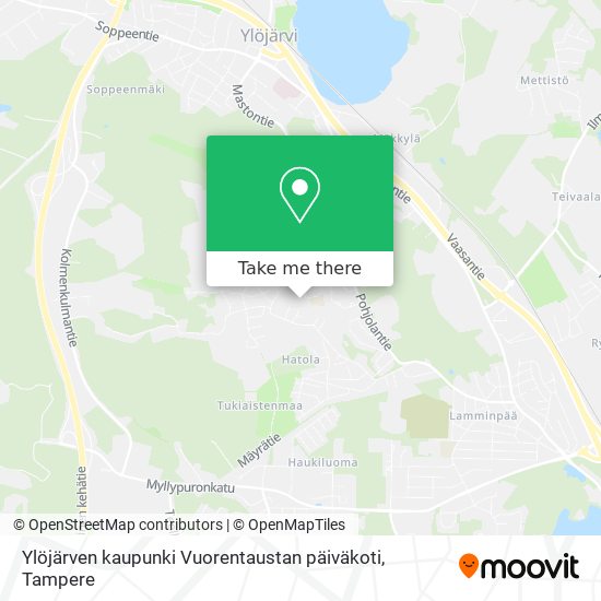 Ylöjärven kaupunki Vuorentaustan päiväkoti map