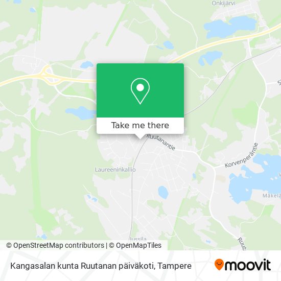 Kangasalan kunta Ruutanan päiväkoti map