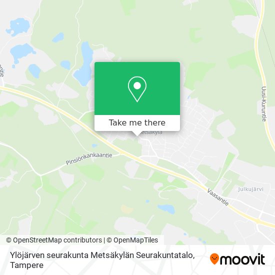 Ylöjärven seurakunta Metsäkylän Seurakuntatalo map