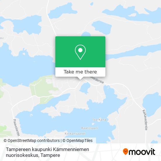 Tampereen kaupunki Kämmenniemen nuorisokeskus map