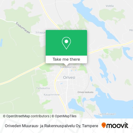 Oriveden Muuraus- ja Rakennuspalvelu Oy map