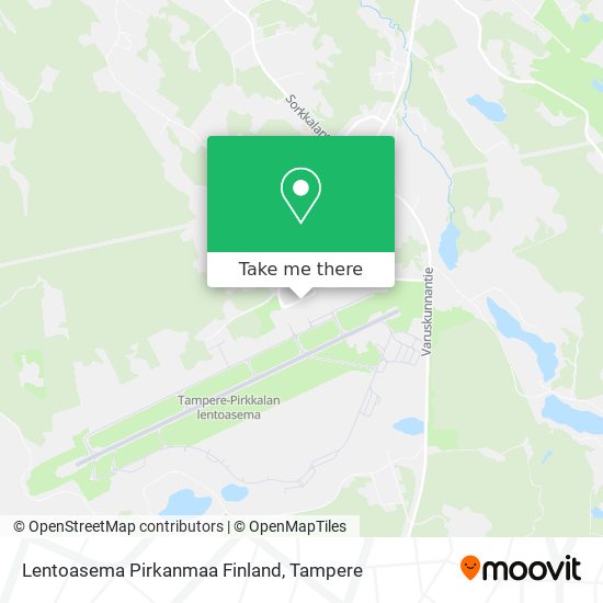 Lentoasema Pirkanmaa Finland map