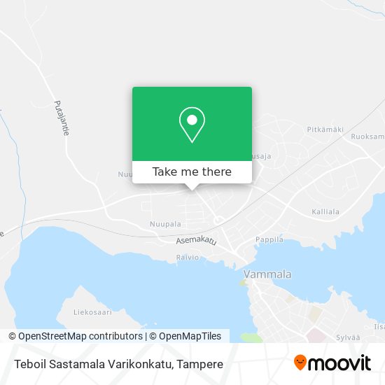 Teboil Sastamala Varikonkatu map