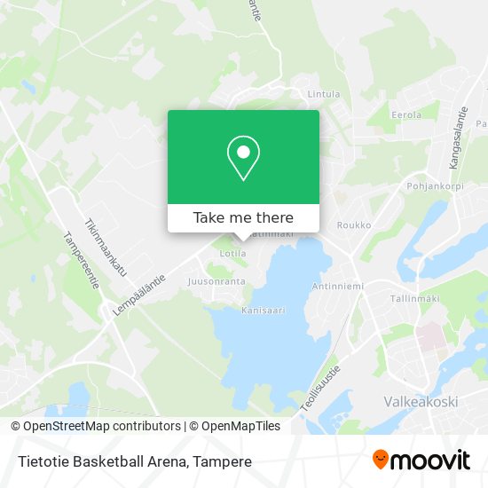 Tietotie Basketball Arena map