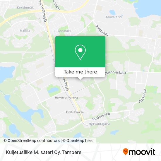 Kuljetusliike M. säteri Oy map