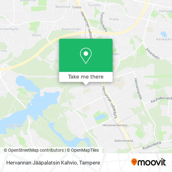 Hervannan Jääpalatsin Kahvio map