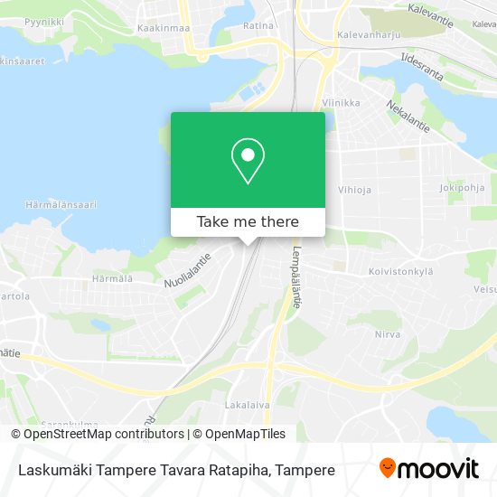 Laskumäki Tampere Tavara Ratapiha map