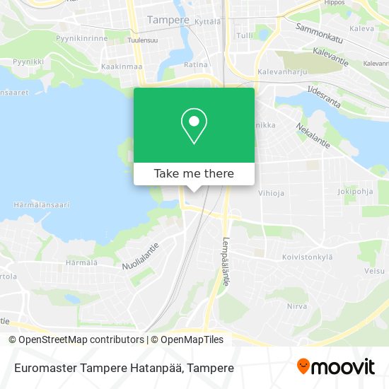 Euromaster Tampere Hatanpää map