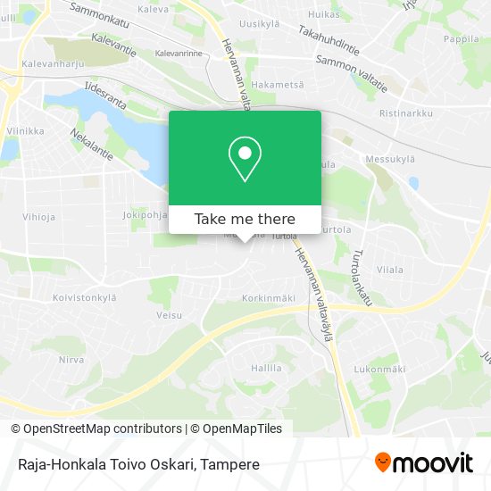 Raja-Honkala Toivo Oskari map