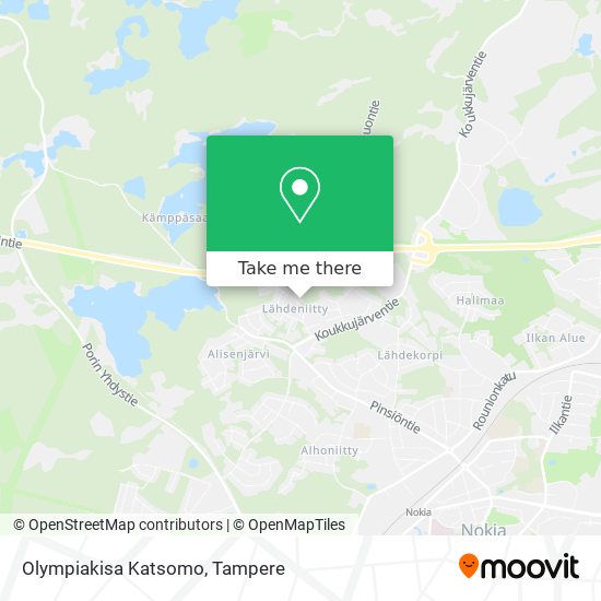 Olympiakisa Katsomo map