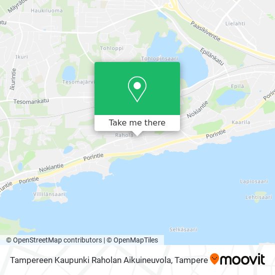Tampereen Kaupunki Raholan Aikuineuvola map