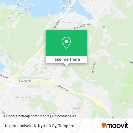Kuljetuspalvelu A. Kyttälä Oy map