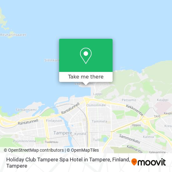 Holiday Club Tampere Spa Hotel in Tampere, Finland map