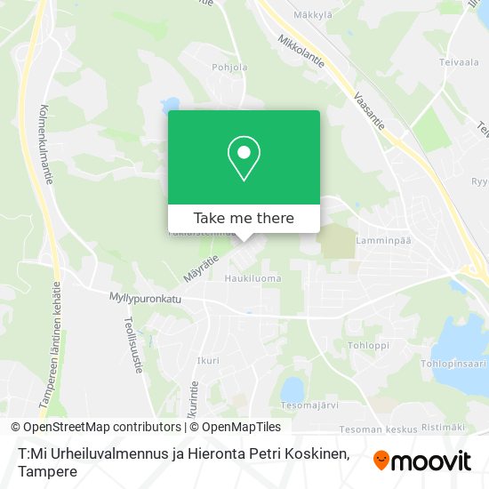 T:Mi Urheiluvalmennus ja Hieronta Petri Koskinen map