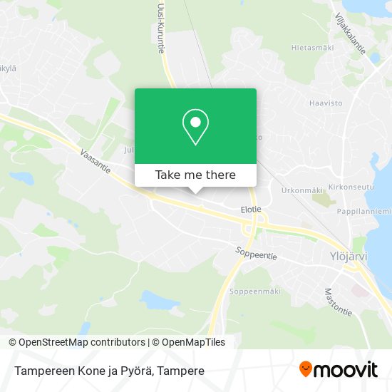 Tampereen Kone ja Pyörä map