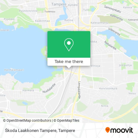 Škoda Laakkonen Tampere map