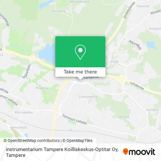 instrumentarium Tampere Koilliskeskus-Optitar Oy map