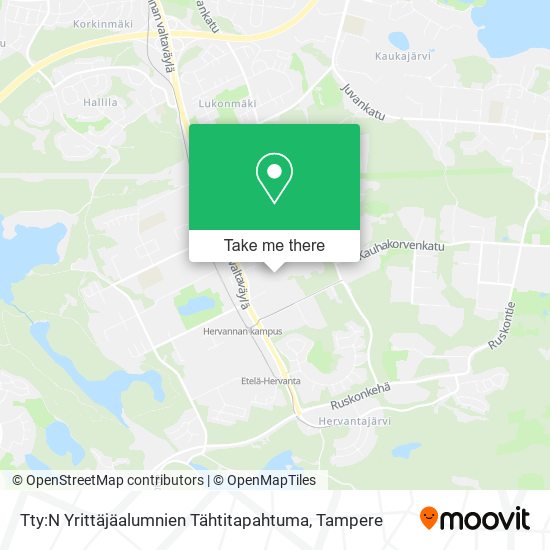 Tty:N Yrittäjäalumnien Tähtitapahtuma map