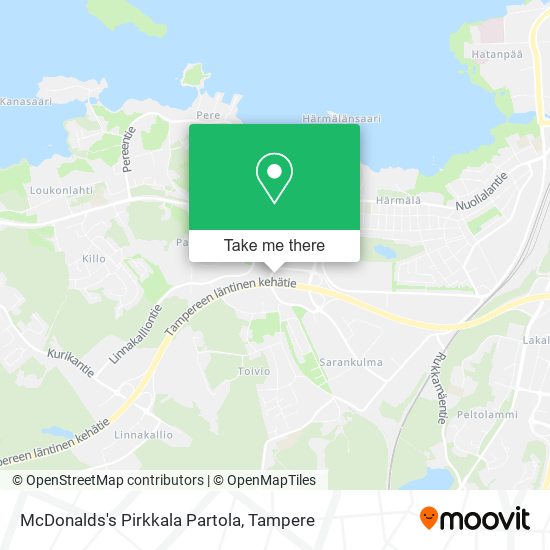 McDonalds's Pirkkala Partola map