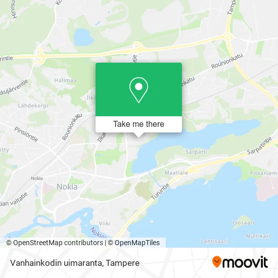 Vanhainkodin uimaranta map
