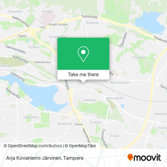 Arja Kovaniemi-Järvinen map