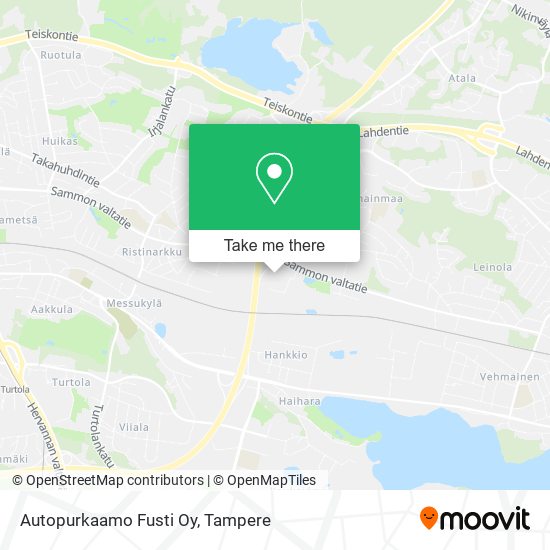 Autopurkaamo Fusti Oy map