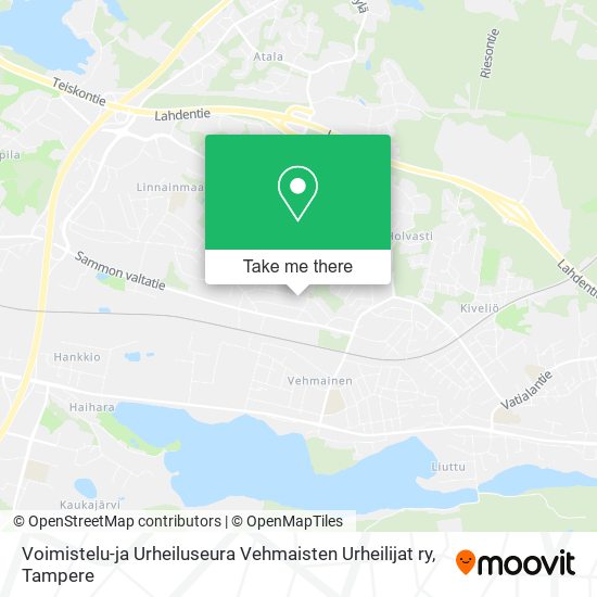 Voimistelu-ja Urheiluseura Vehmaisten Urheilijat ry map