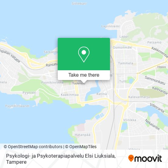 Psykologi- ja Psykoterapiapalvelu Elsi Liuksiala map