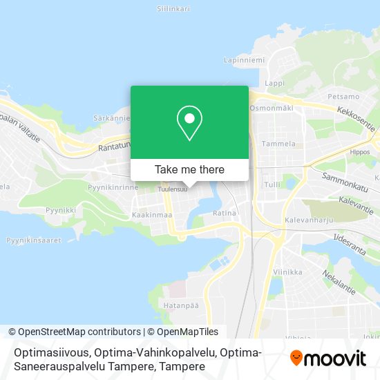 Optimasiivous, Optima-Vahinkopalvelu, Optima-Saneerauspalvelu Tampere map