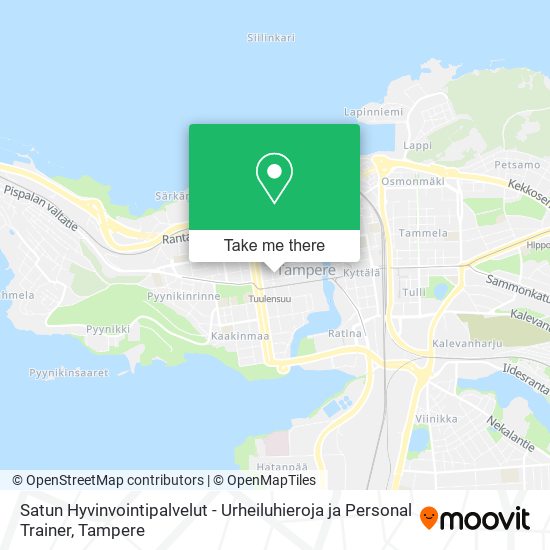 Satun Hyvinvointipalvelut - Urheiluhieroja ja Personal Trainer map